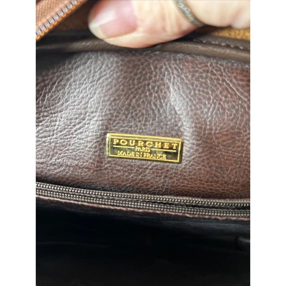 Pourchet Vintage Paris Purse‎ Crossbody Leather Saddle Bag Purse